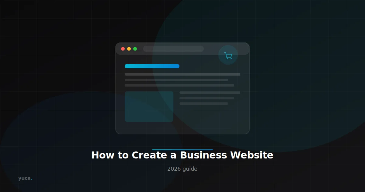 Screen showing a local business website